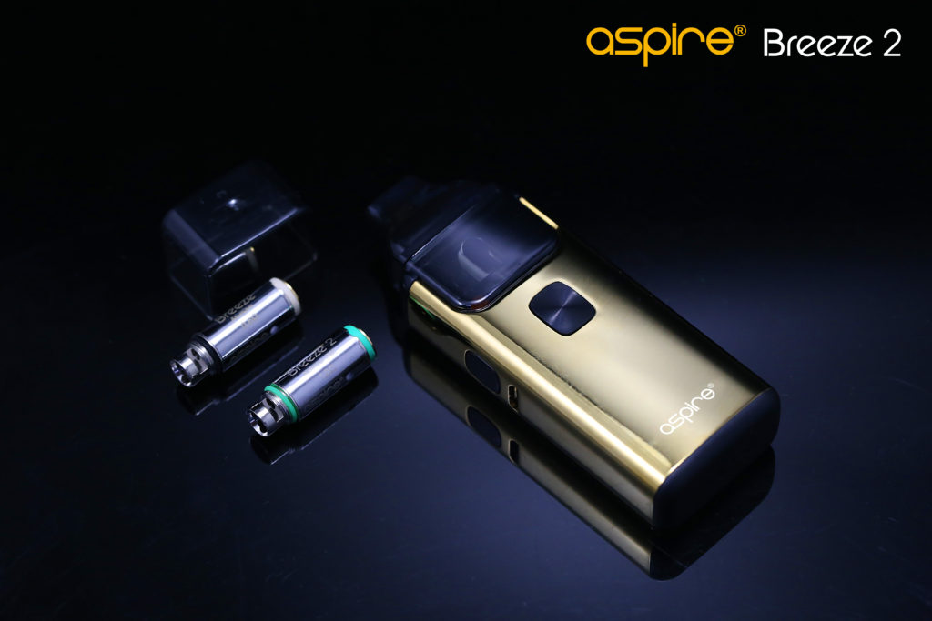 The Aspire Breeze 2 has two coils: 0.6-ohm and 1.0-ohm coil.