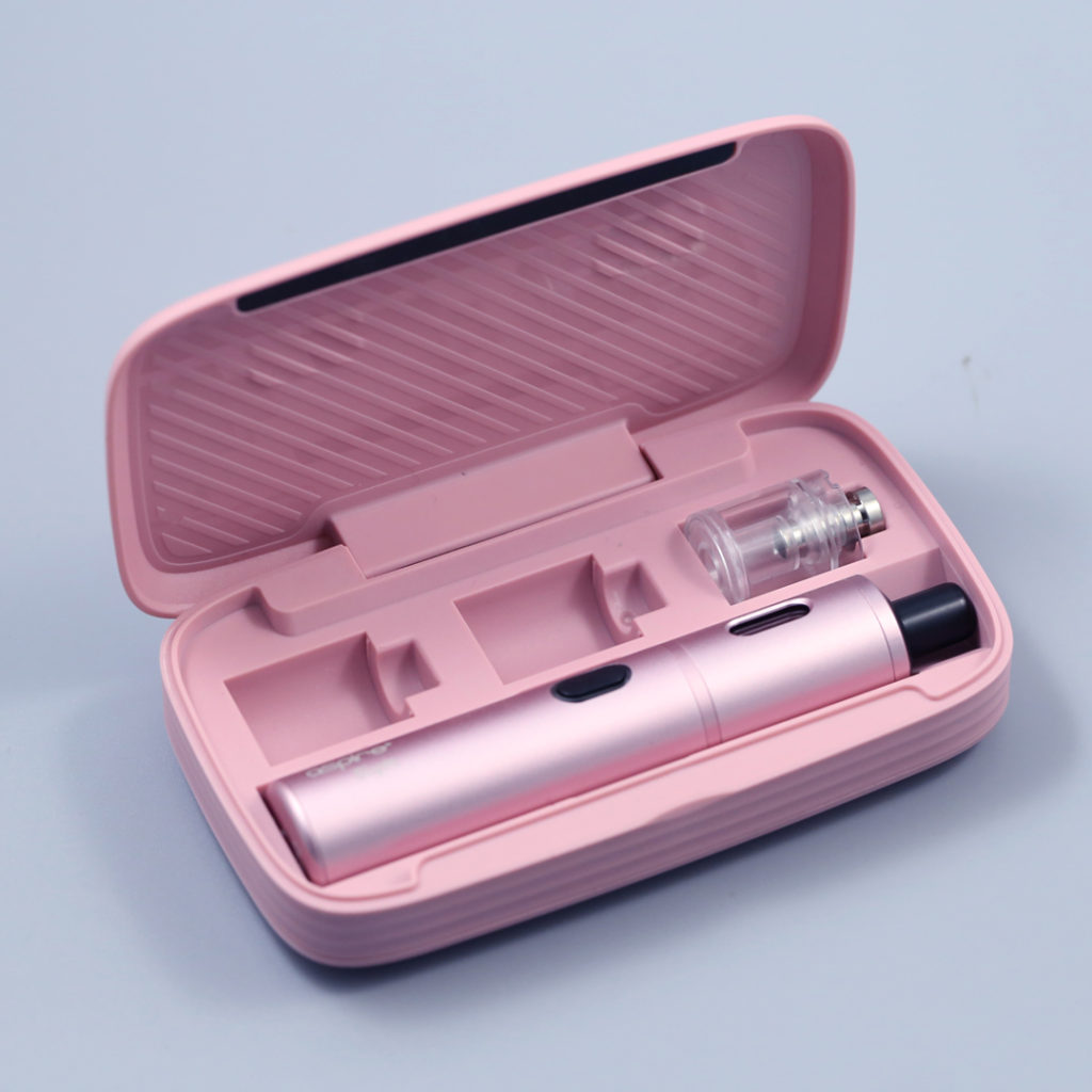 Aspire rose-gold Slym kit with a rose-gold case.
