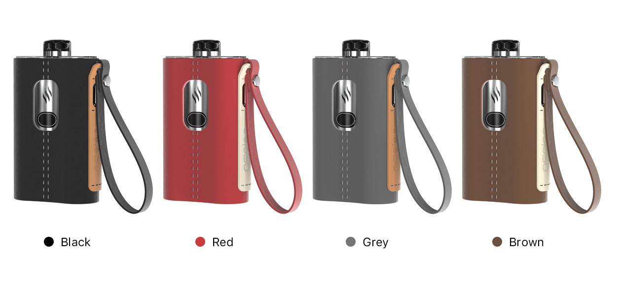 Available in four colors: black, red, grey and brown.